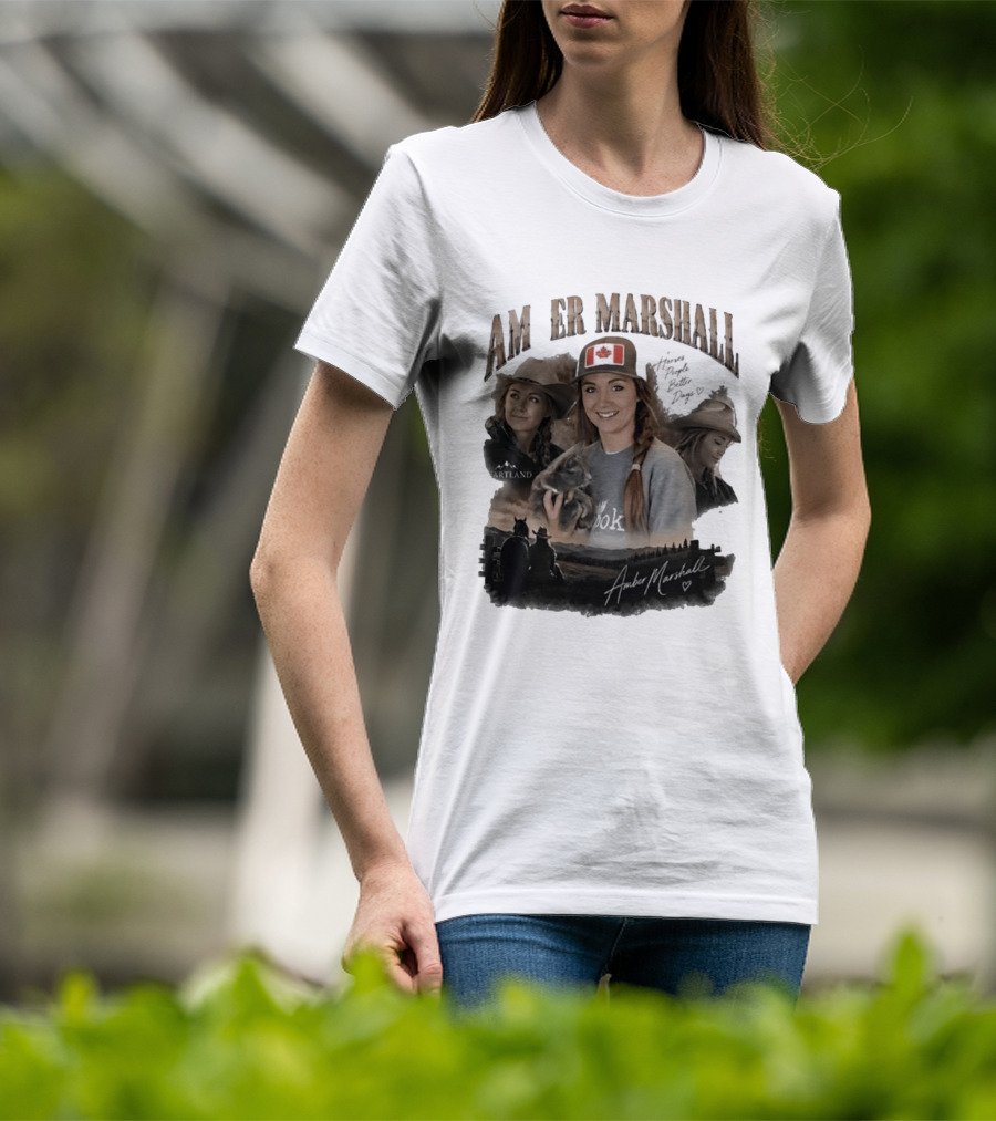 Amber Marshall Heartland Better Days Canadian Flag Retro Bootleg T-Shirt