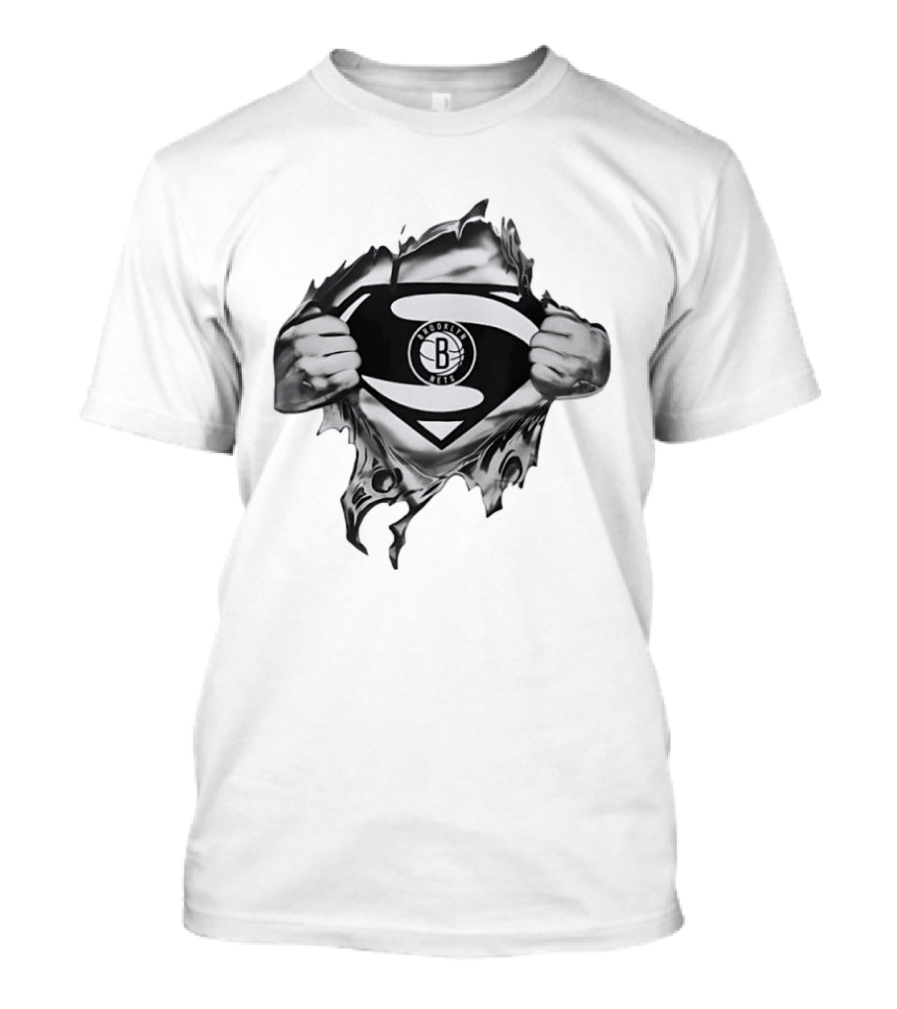 Brooklyn Nets Superman NBA Basketball Fan T-Shirt