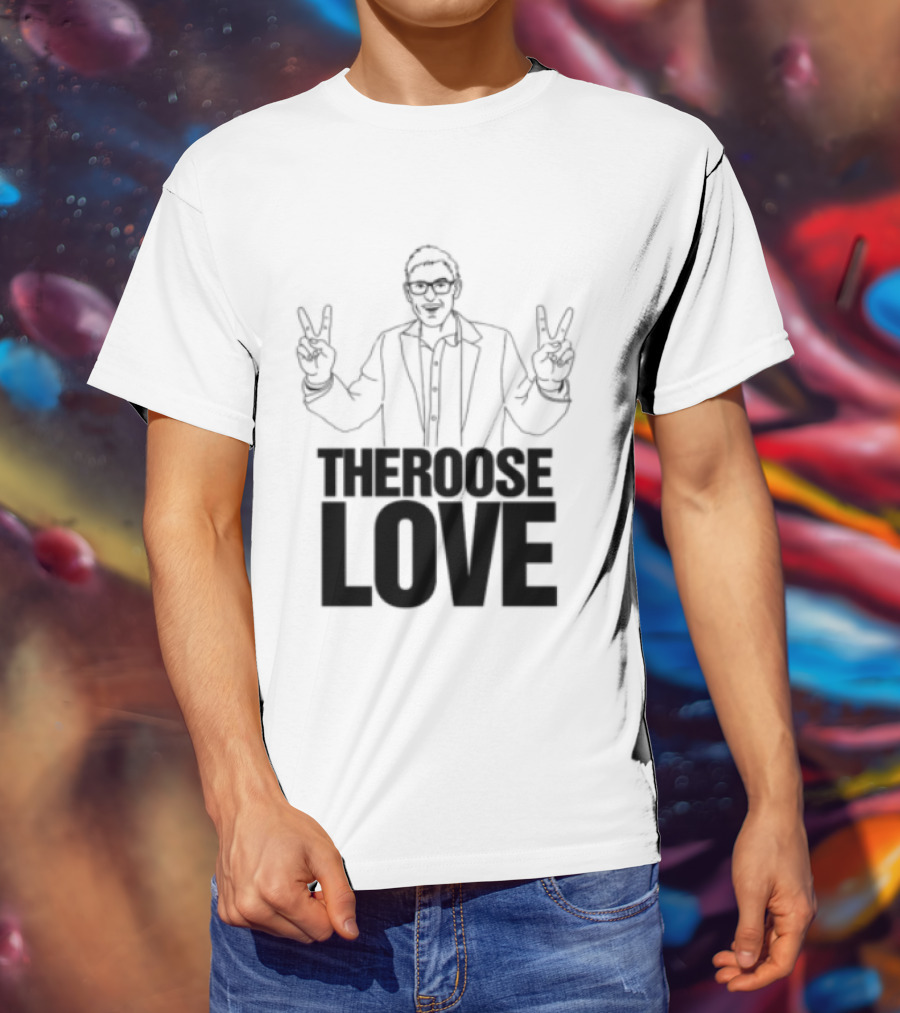 Choose Love Store Louis Theroux Choose Love Peace Sign Gesture T-Shirt