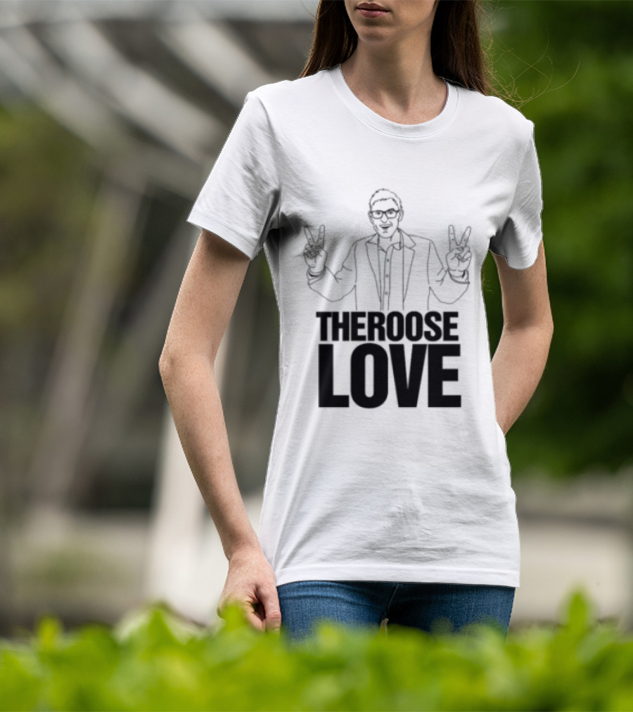 Choose Love Store Louis Theroux Choose Love Peace Sign Gesture T-Shirt
