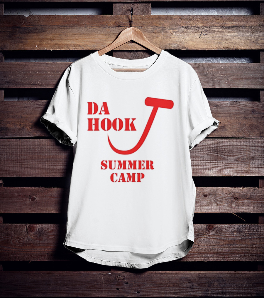 Da Hook Summer Camp Fishing Vacation Outdoor Experience T-Shirt