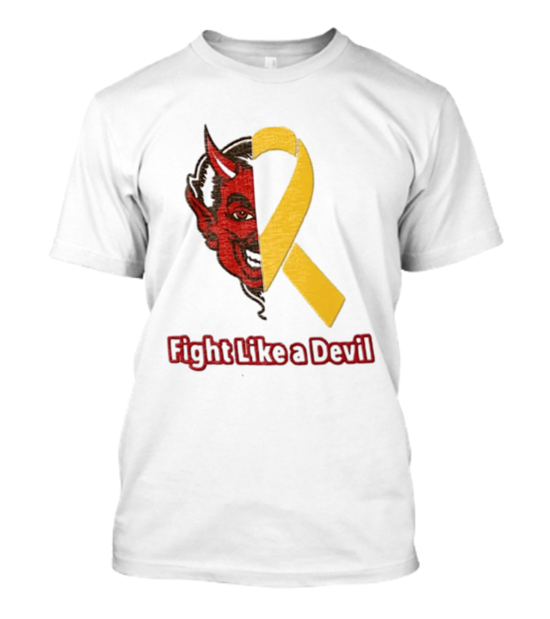 Fight Like A Devil EndChildhoodCancer Awareness Duke Blue Devils T-Shirt