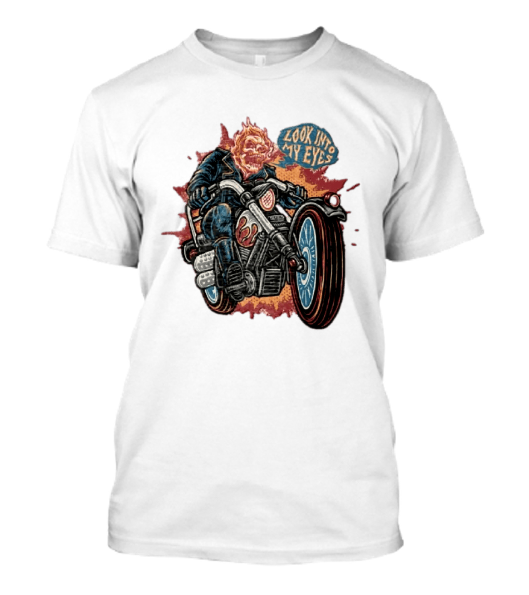Ghost Rider Look Into My Eyes Marvel Comics Motorcycle Spirit Of Vengeance T-Shirt