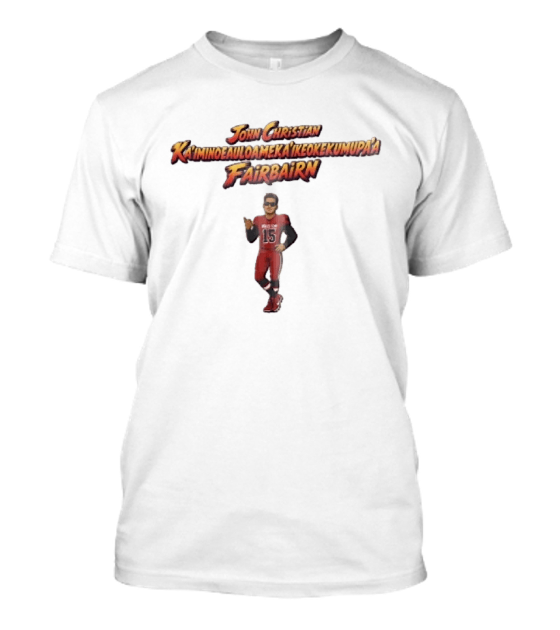 Houston Texans John Christian Kaiminoeauloamekaikeokekumupaa Fairbairn Kicker Caricature T-Shirt