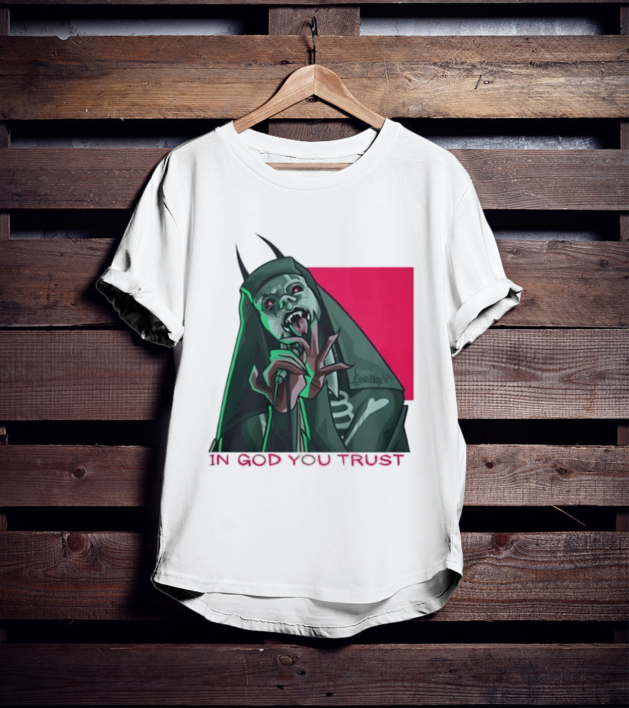 In God You Trust Demon Vocalist Metal Horror T-Shirt
