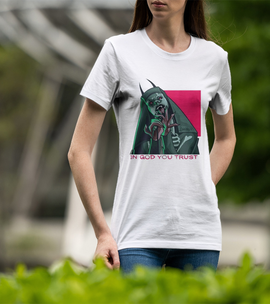 In God You Trust Demon Vocalist Metal Horror T-Shirt