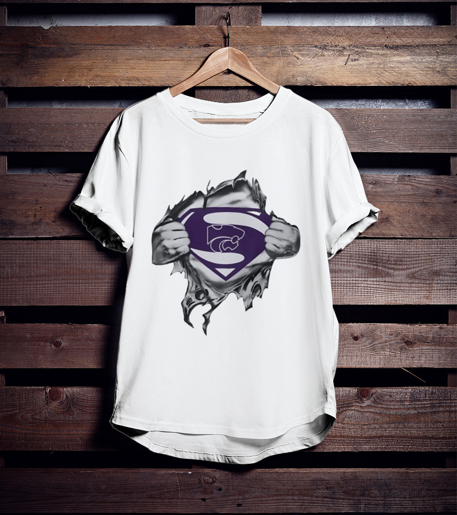 Kansas State Wildcats Superman Emblem K State Cats Fans T-Shirt