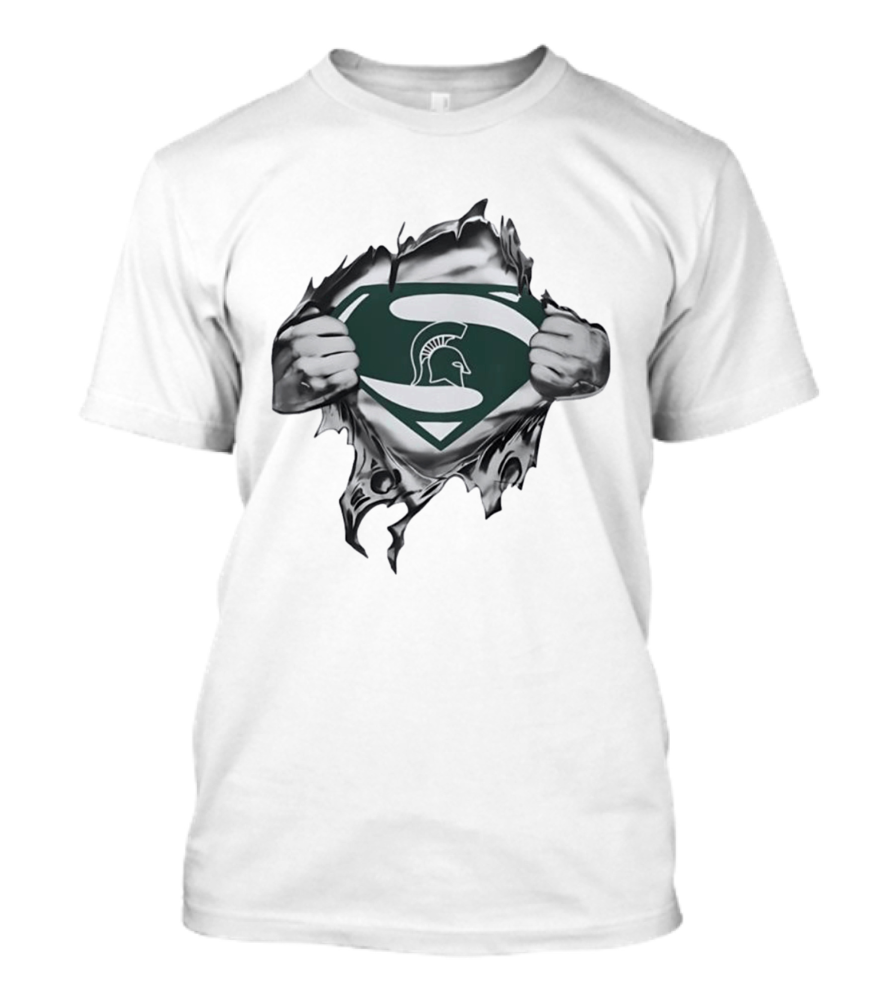 Michigan State Spartans Superman Logo NCAA Fan T-Shirt