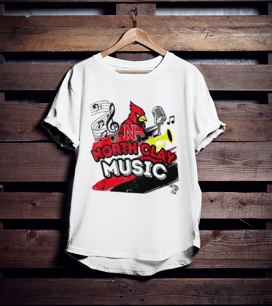 North Clay Cardinals Music Band Instrumental Ensemble T-Shirt