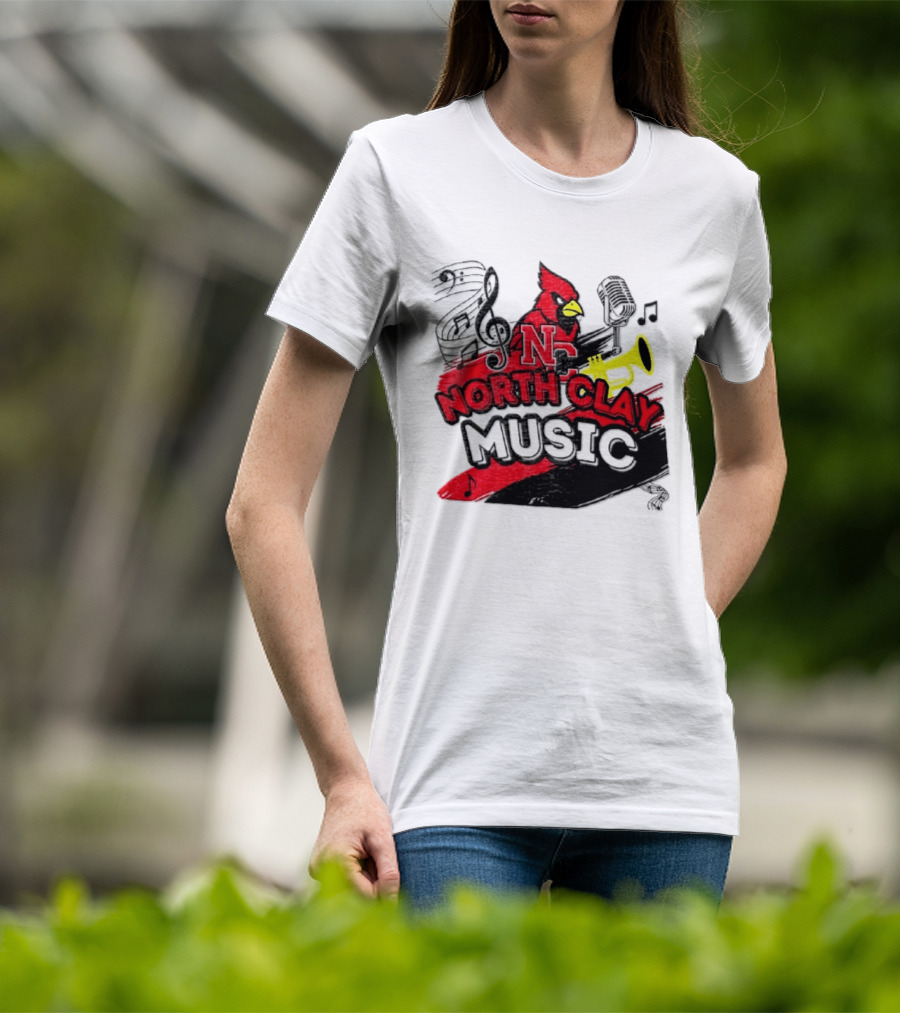North Clay Cardinals Music Band Instrumental Ensemble T-Shirt