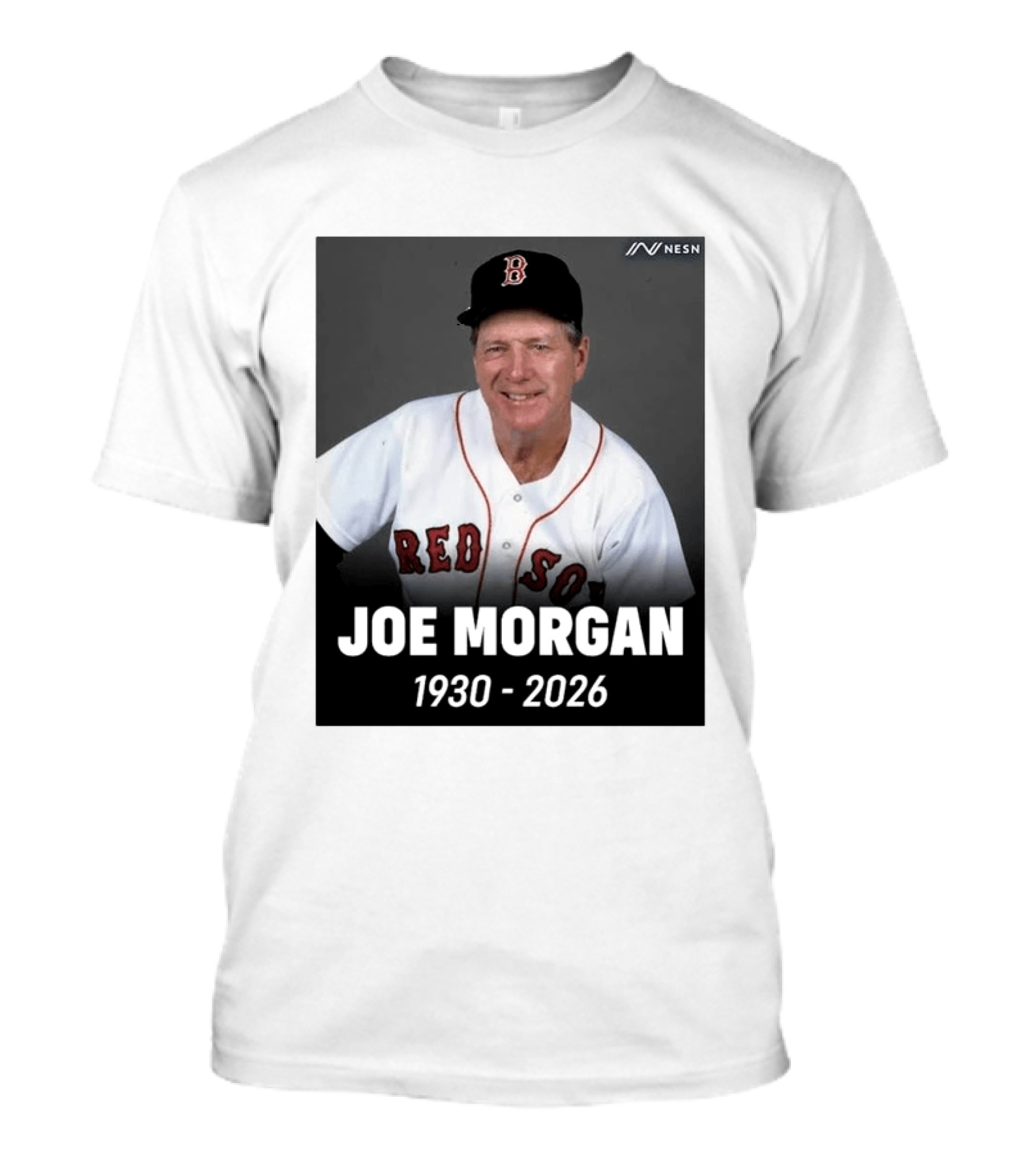 Remembering Joe Morgan 1930 2026 Boston Red Sox Manager NESN T-Shirt
