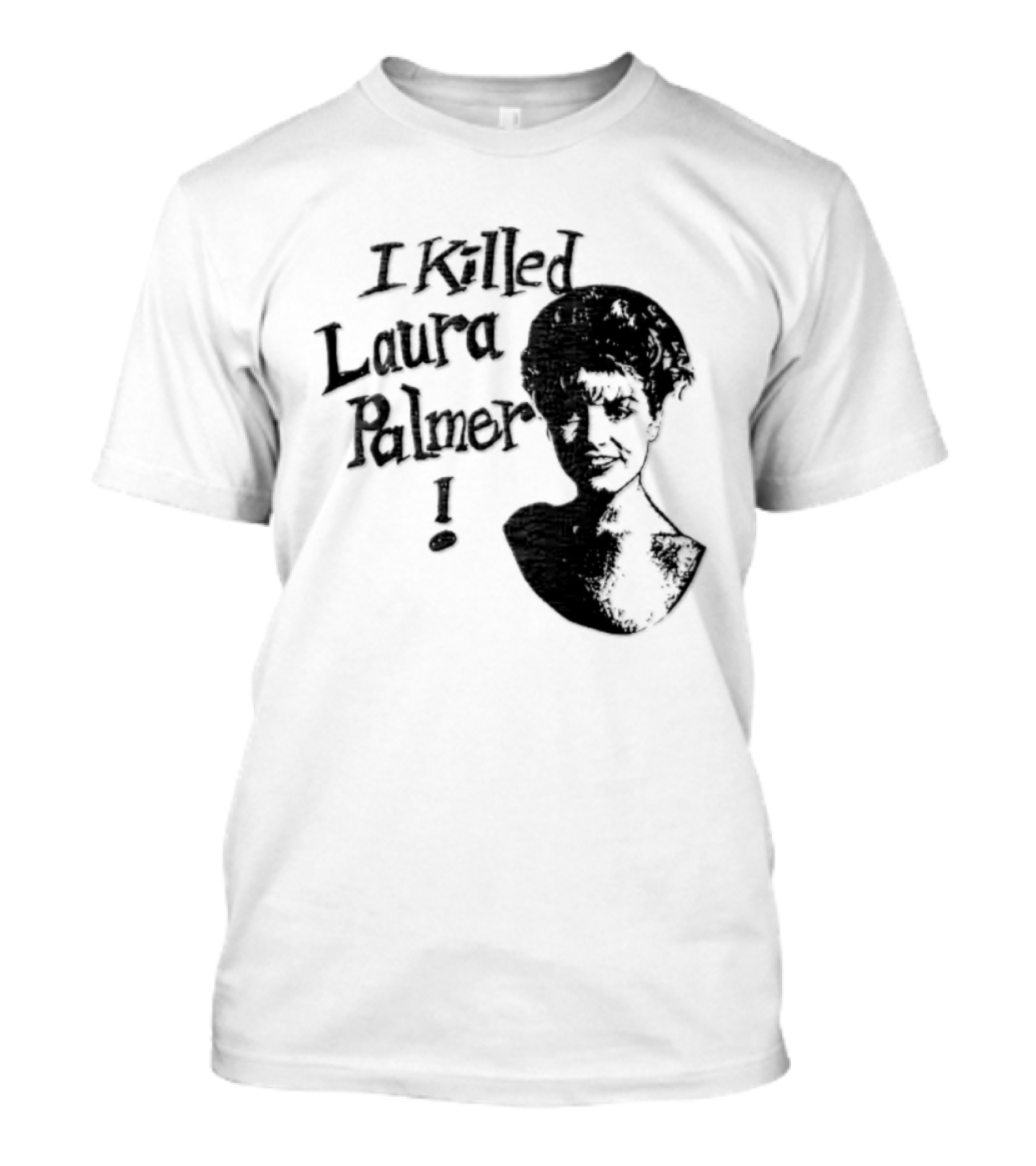I Killed Laura Palmer Sheryl Lee High Contrast Bust Monochrome Stencil T-Shirt
