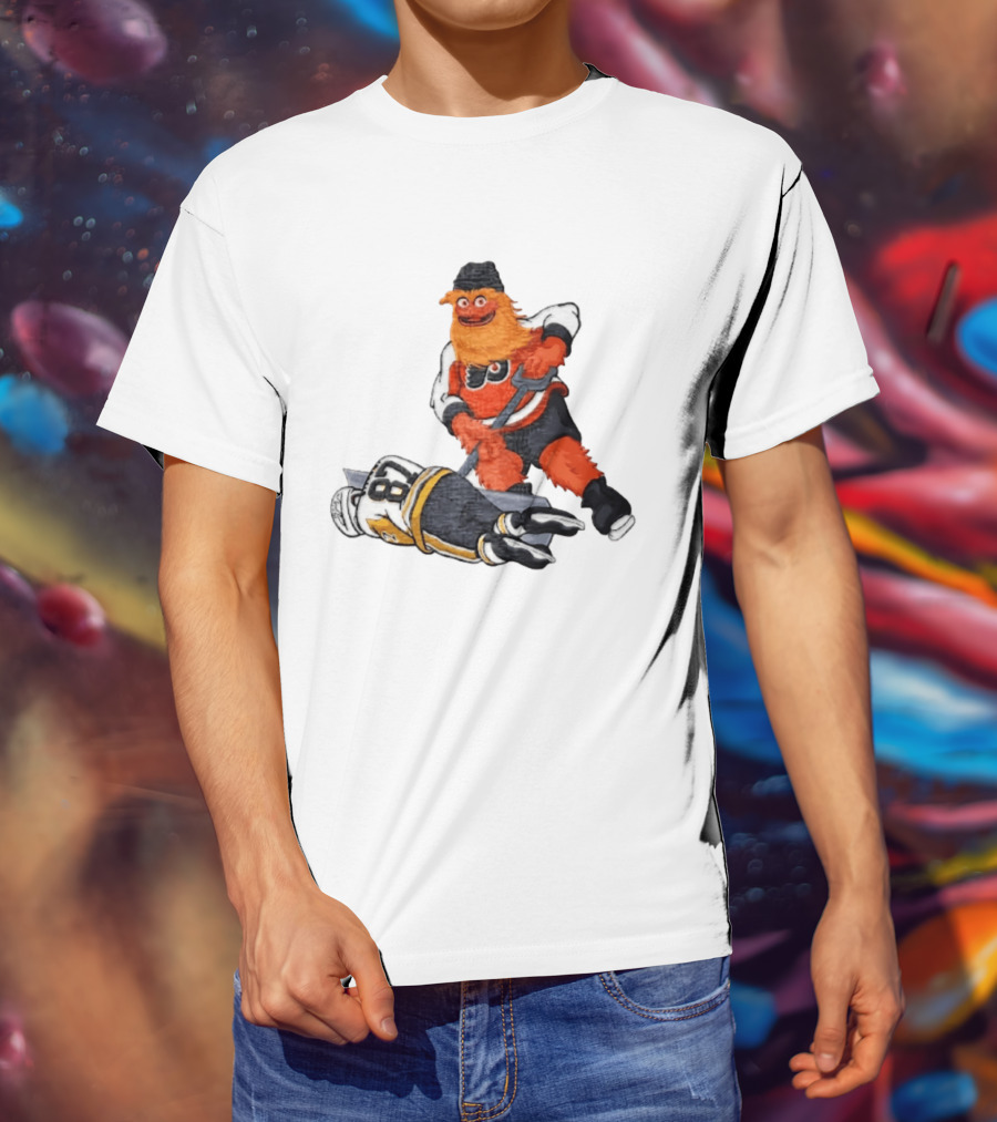 Sidney Crosby Philadelphia Flyers Gritty NHL Pittsburgh Penguins Hockey T-Shirt