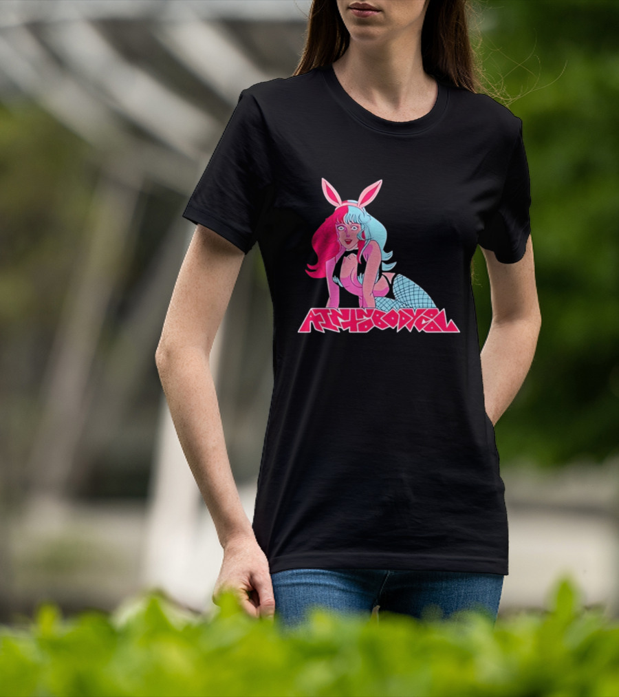 Ain't Nobody Anime Aesthetic Bunny Girl Vibrant Neon T-Shirt