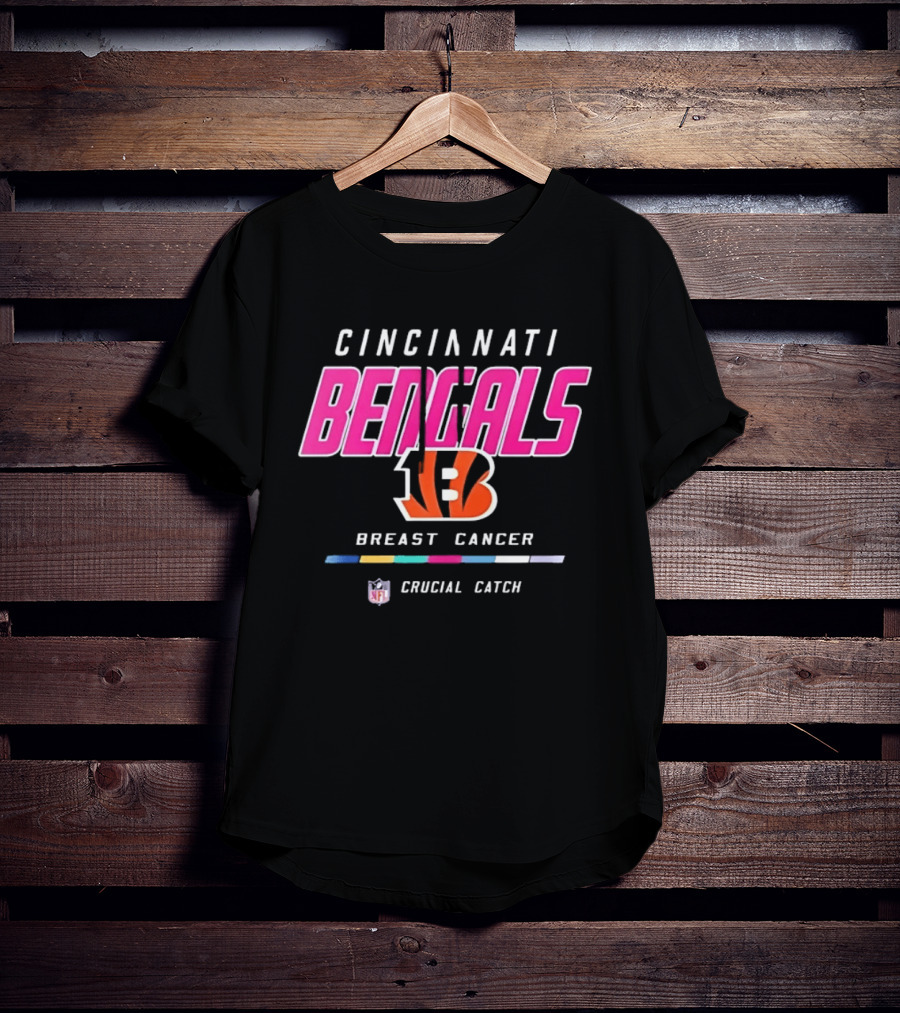 Cincinnati Bengals NFL Crucial Catch Breast Cancer Awareness Pink T-Shirt