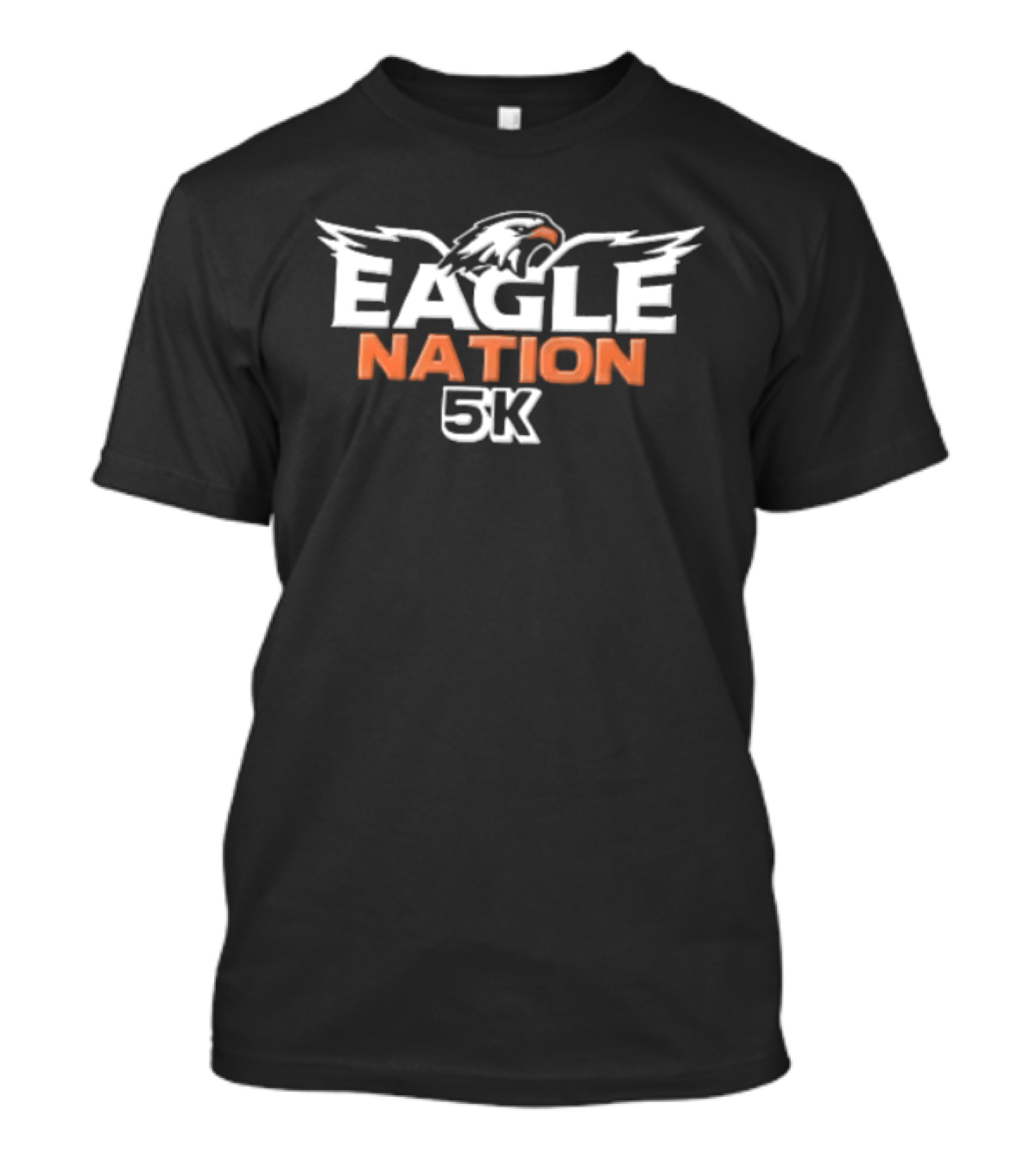 Eagle Nation 5k Screeching Feathered Bird Head Wings Spread T-Shirt