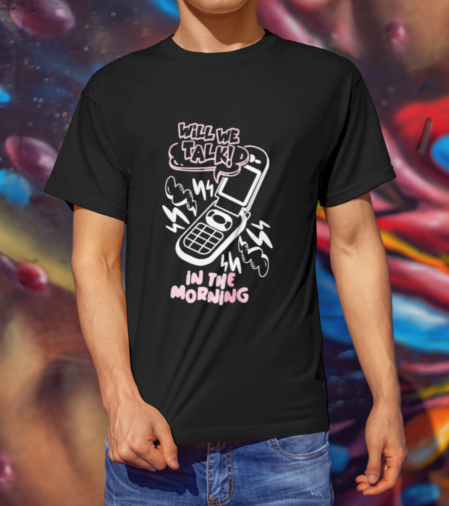 Will We Talk In The Morning Flip Phone Y2K Retro Pink Aesthetic T-Shirt