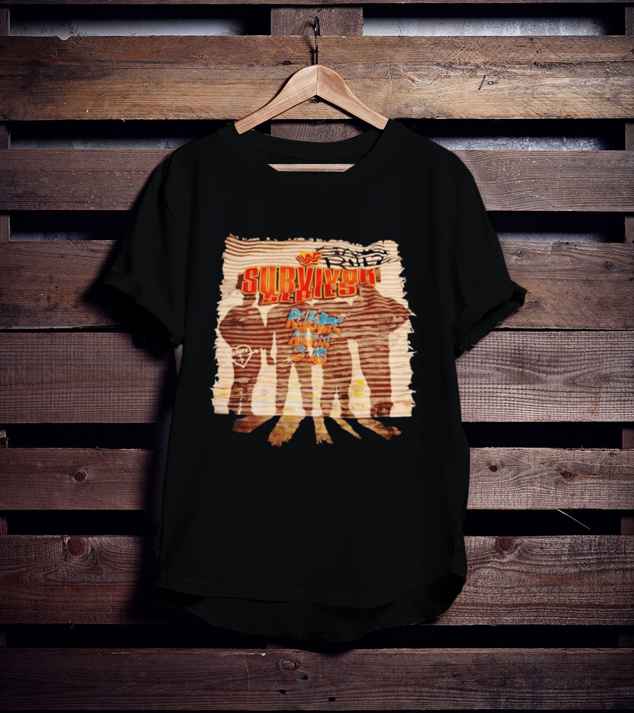 WWF Survivor Series Revenge Austin 3 16 Silhouette Vintage WWE 90s T-Shirt