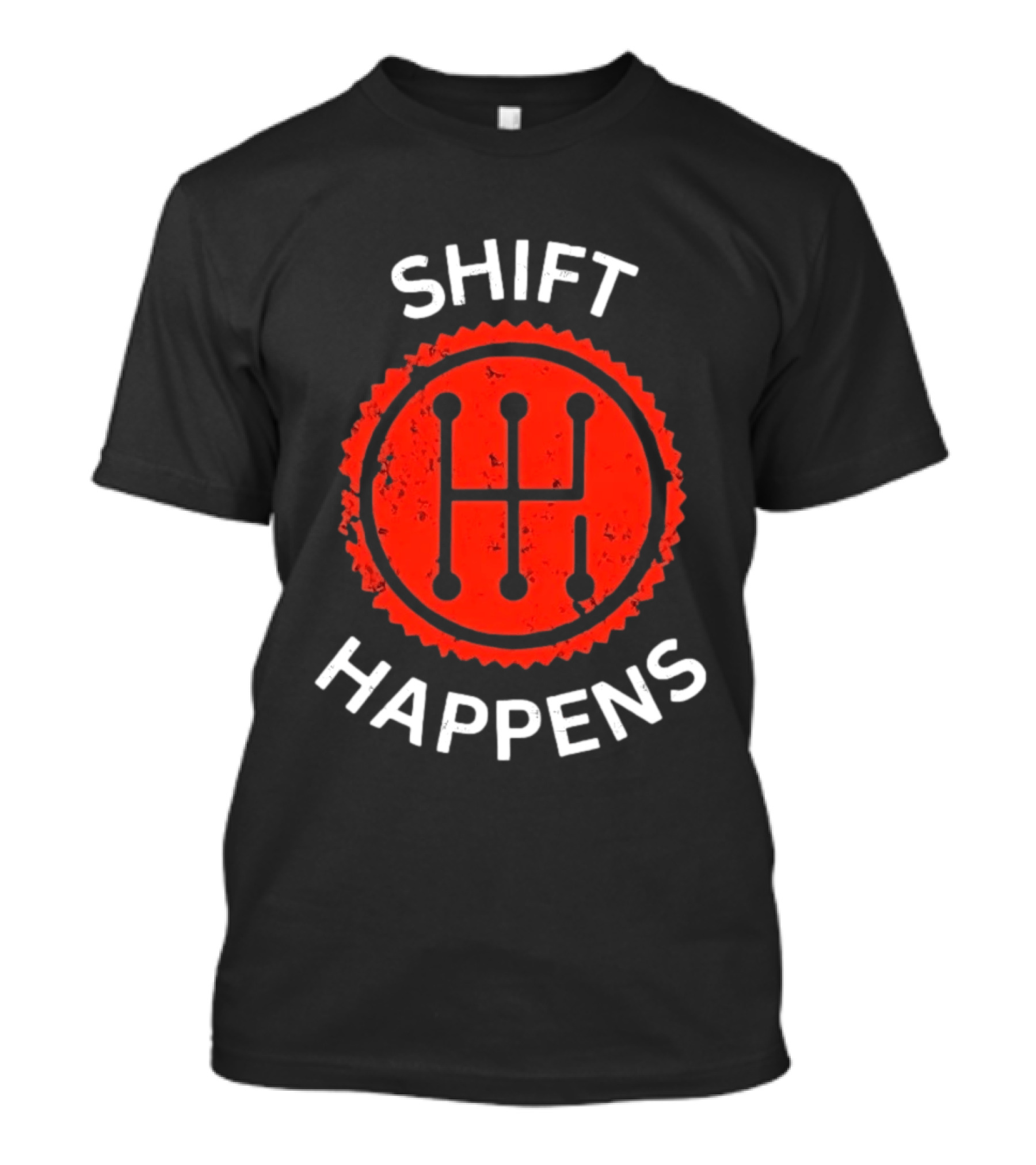 Shift Happens Distressed Manual Transmission Gear T-Shirt