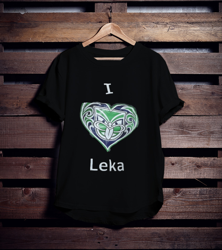 I Leka New Zealand Warriors Heart Shape Koru T-Shirt
