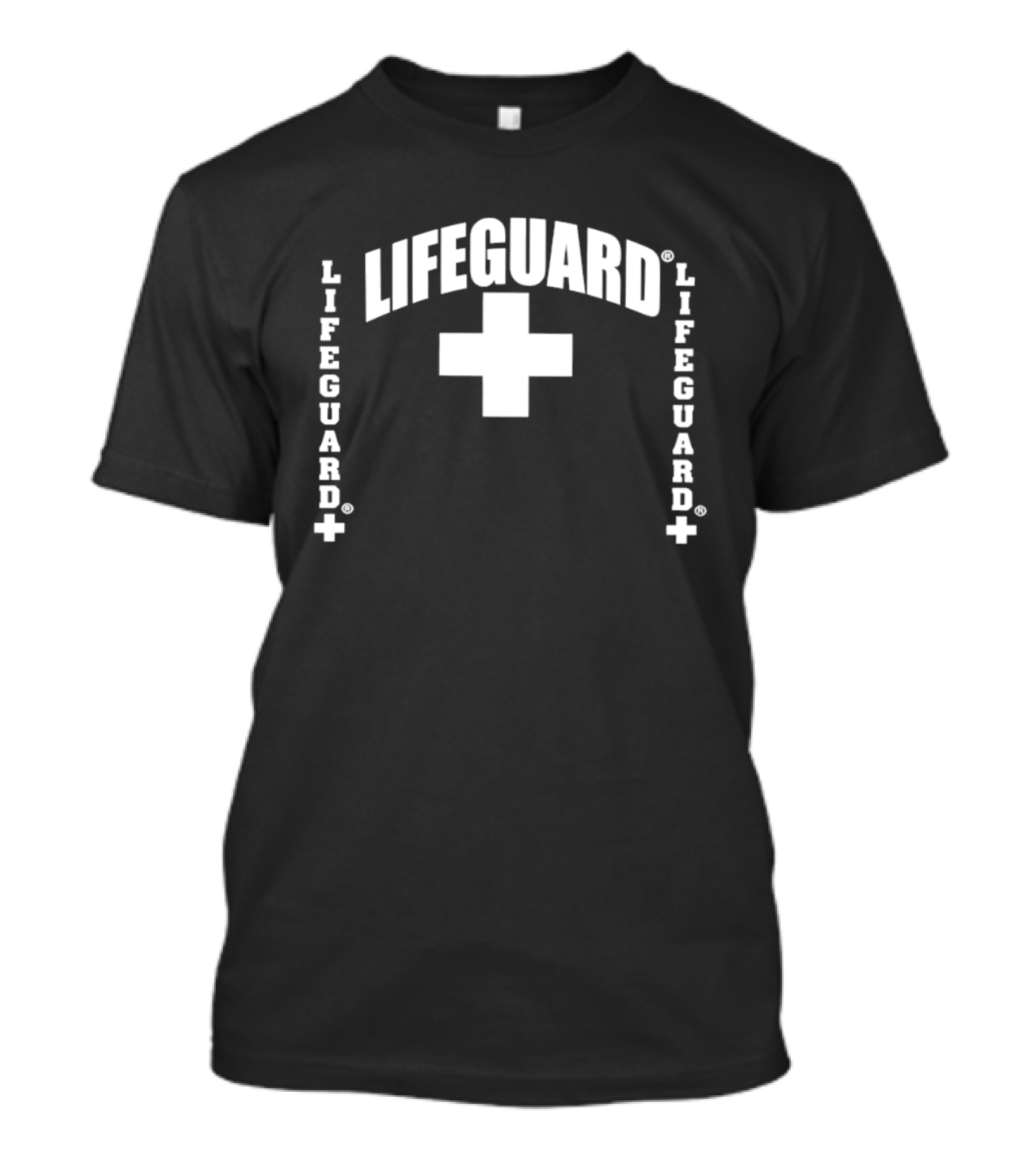 Lifeguard Cross Lifeguard Text Professional Water Safety Beach Patrol T-Shirt