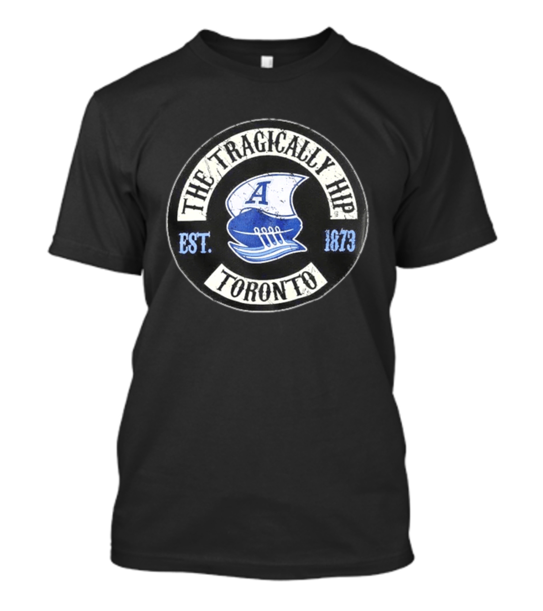 The Tragically Hip Toronto Est 1873 Distressed Football Helmet T-Shirt