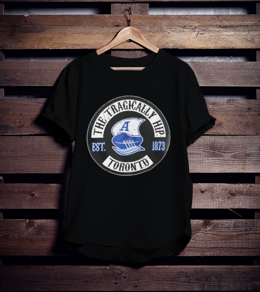 The Tragically Hip Toronto Est 1873 Distressed Football Helmet T-Shirt
