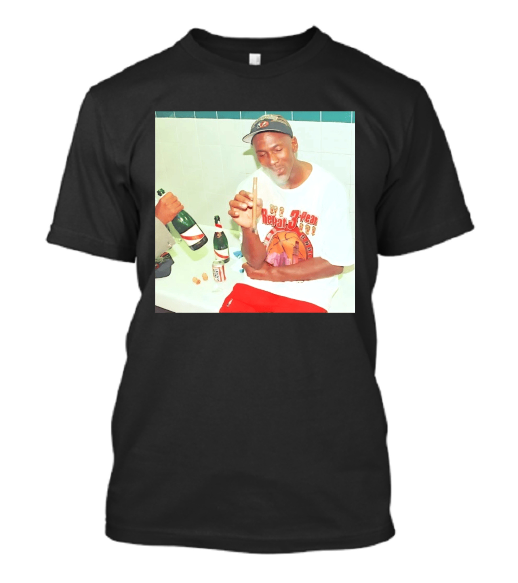 Michael Jordan Repeat 3 Peat Celebration Chicago Bulls Basketball T-Shirt