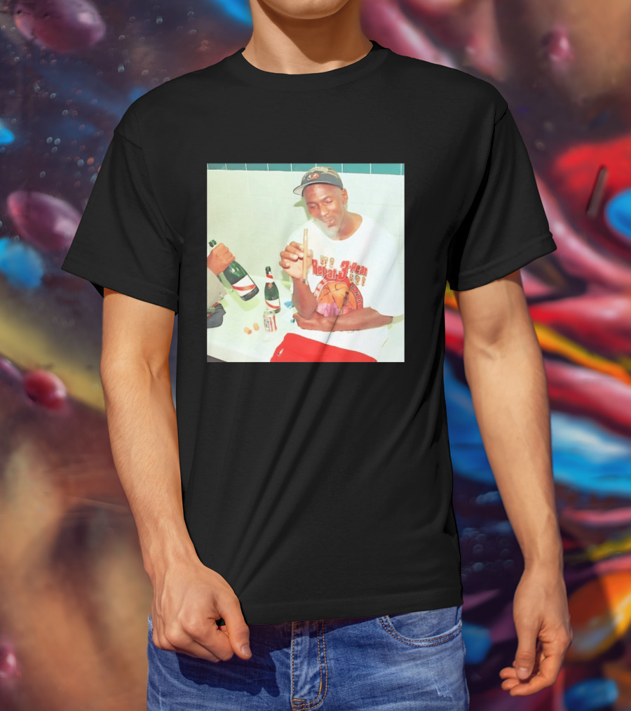 Michael Jordan Repeat 3 Peat Celebration Chicago Bulls Basketball T-Shirt