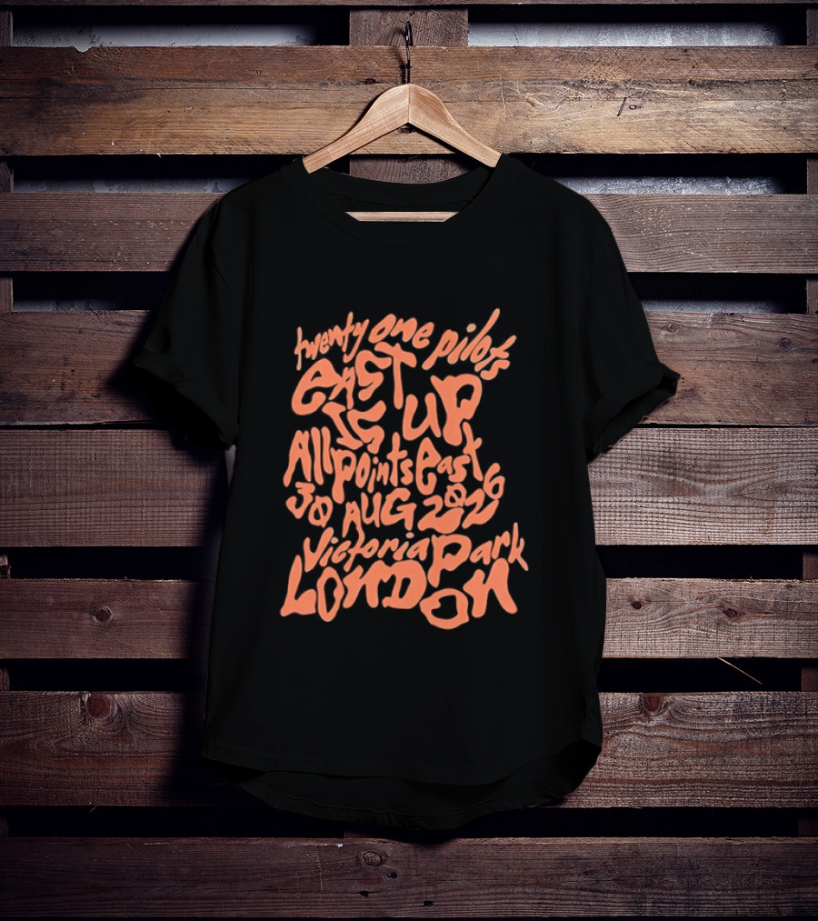 Twenty One Pilots Get Up All Points East 19 Aug 2026 Victoria Park London T-Shirt