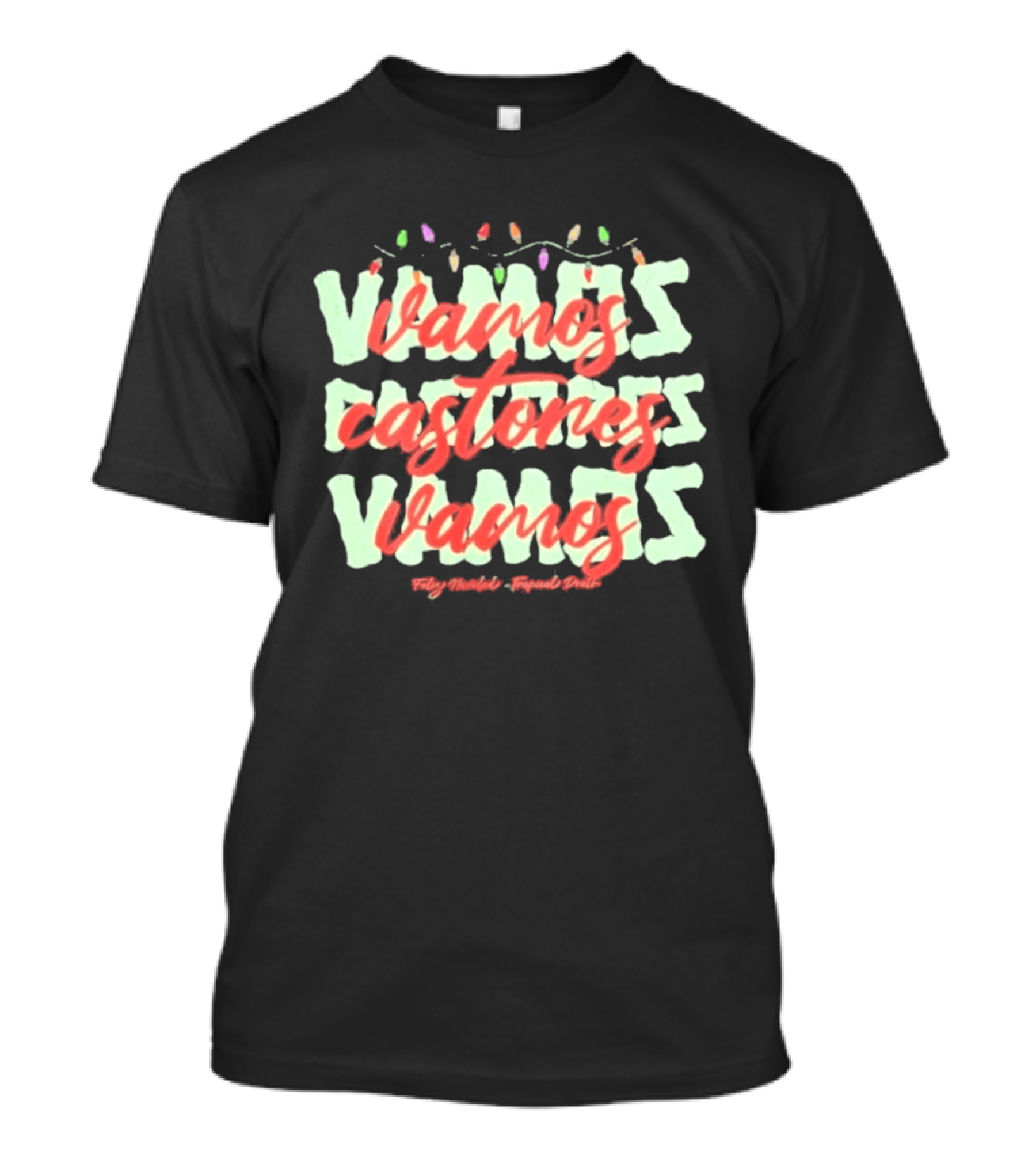 Vamos Castores Vamos Lightning Christmas Holiday Lights T-Shirt