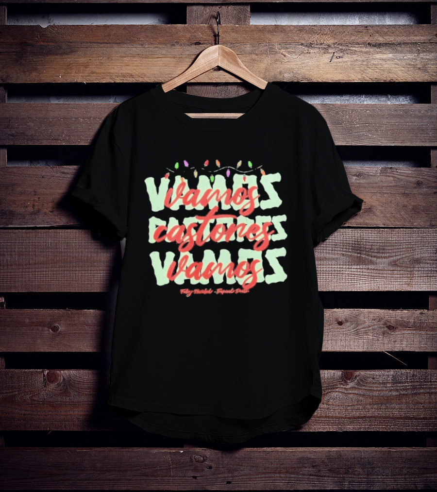 Vamos Castores Vamos Lightning Christmas Holiday Lights T-Shirt