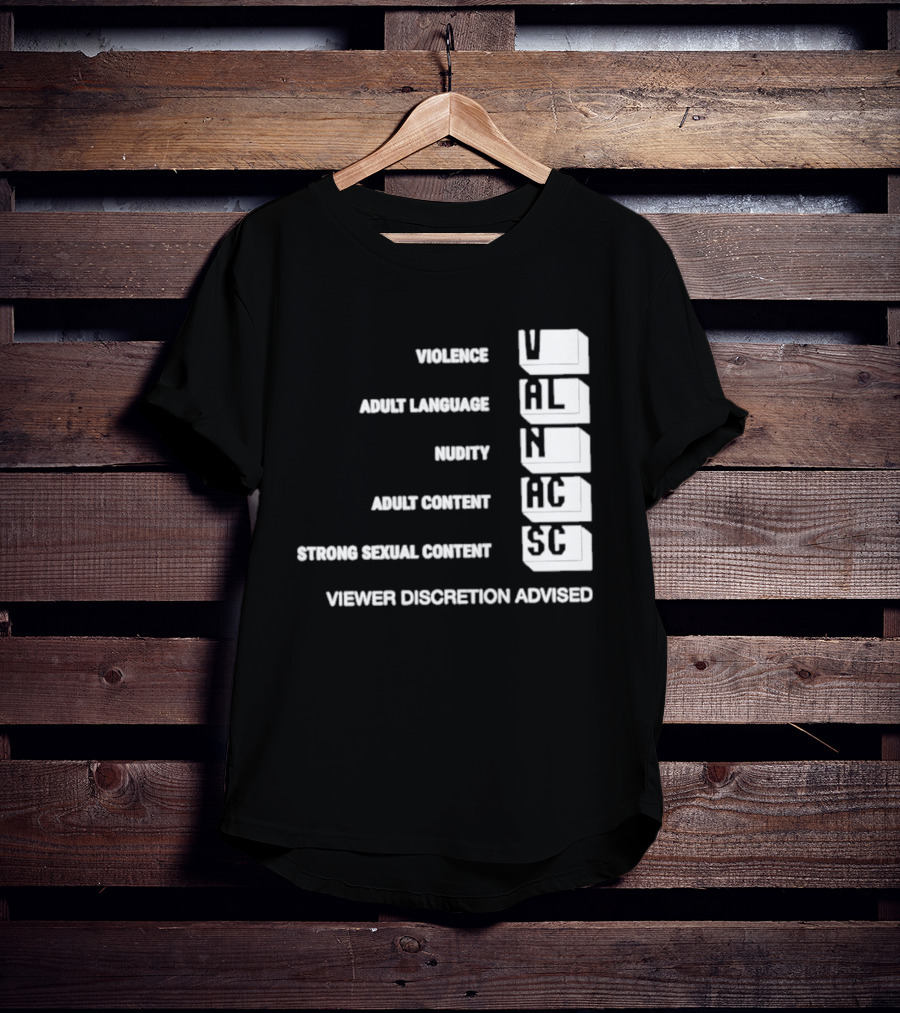 Viewer Discretion Advised Violence Adult Language Nudity Sexual Content T-Shirt