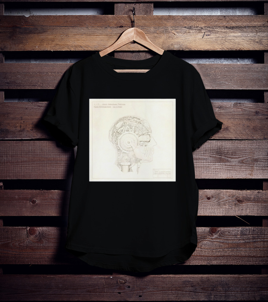 VisionQuest JIM Joule Individual Machine Head Blueprint Drawing T-Shirt
