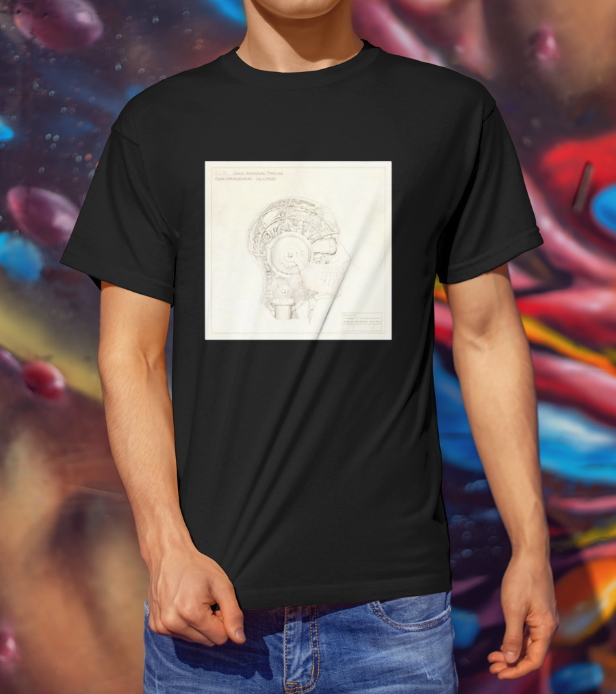 VisionQuest JIM Joule Individual Machine Head Blueprint Drawing T-Shirt
