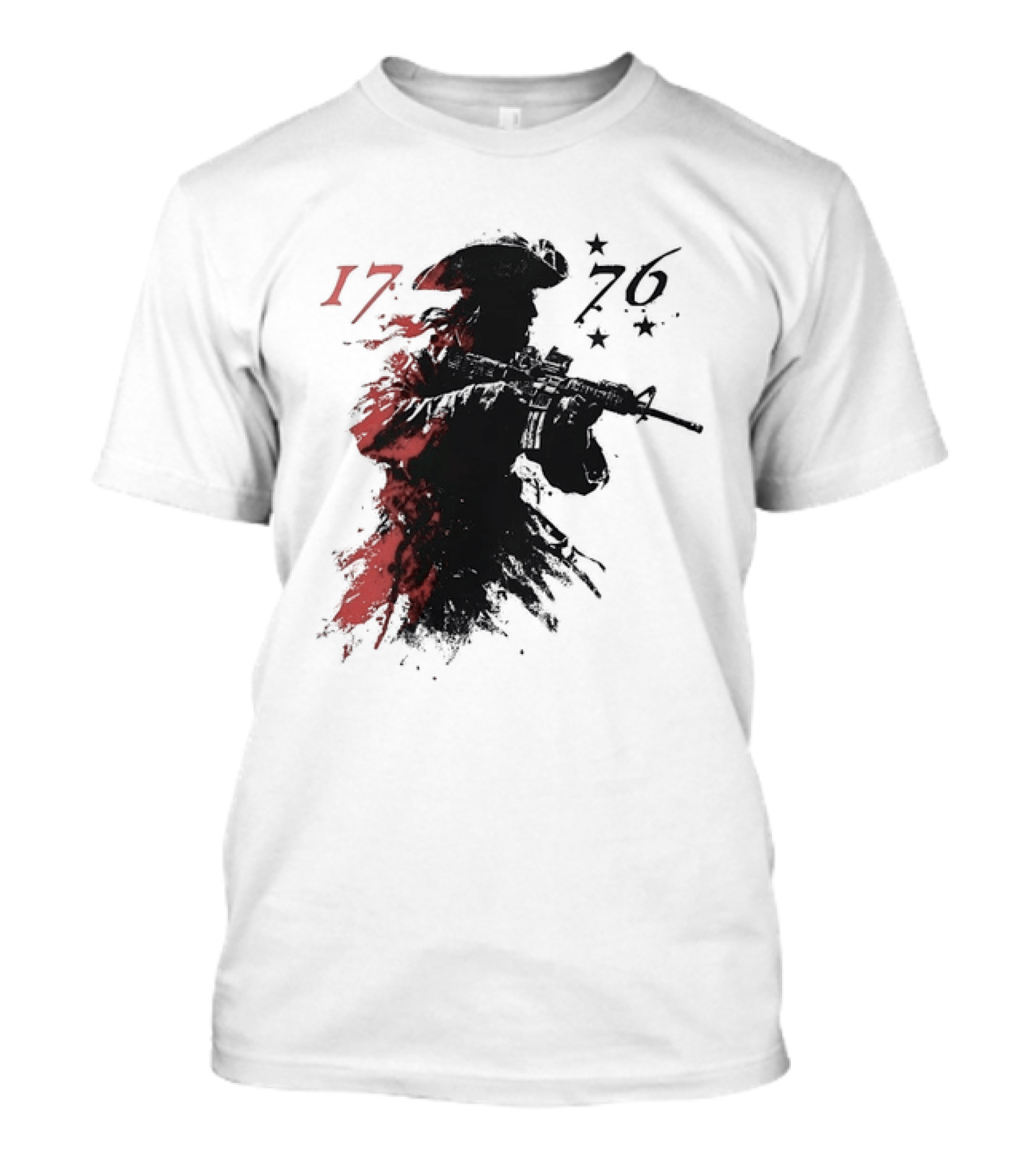 American Patriot With Rifle Patriotic1776 T-Shirt