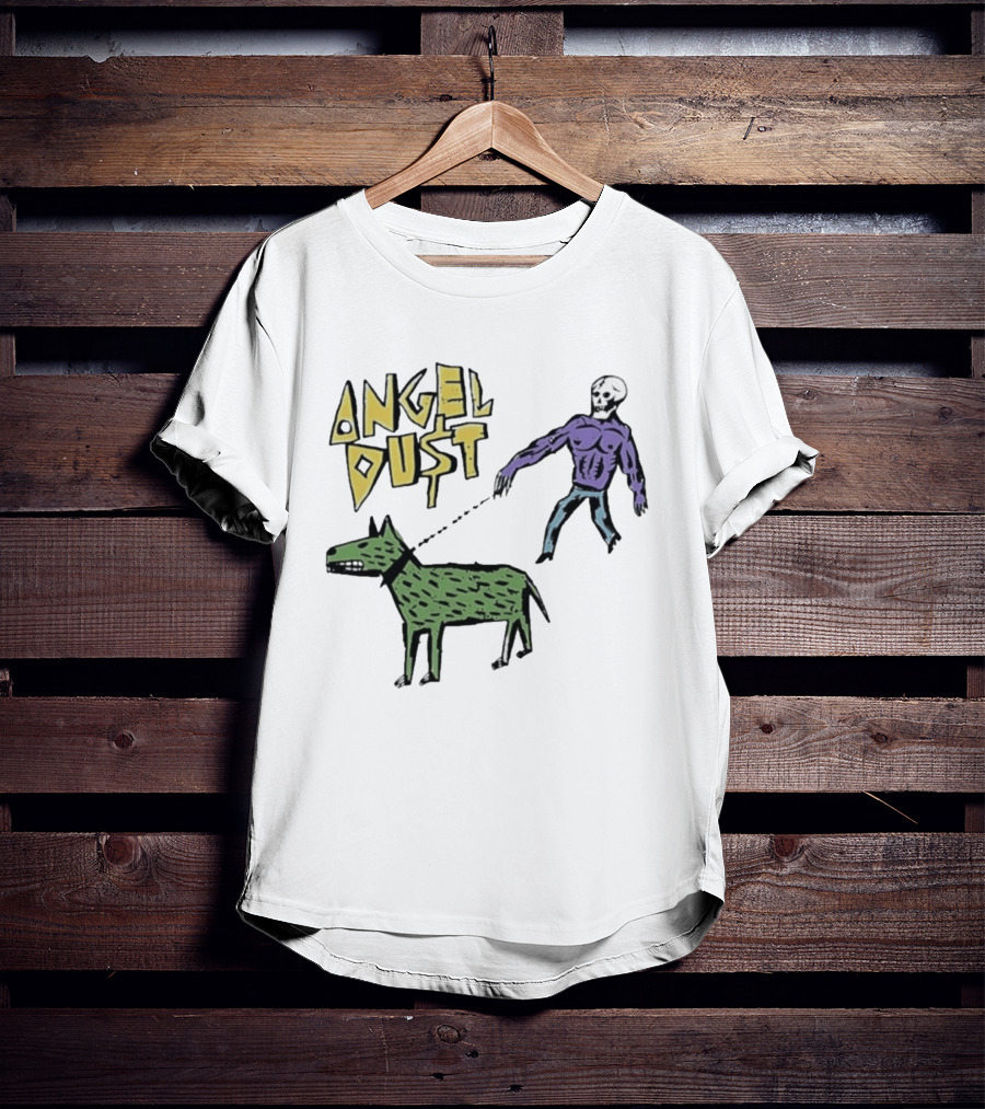 Angel Dust Skeleton Walking Dog T-Shirt