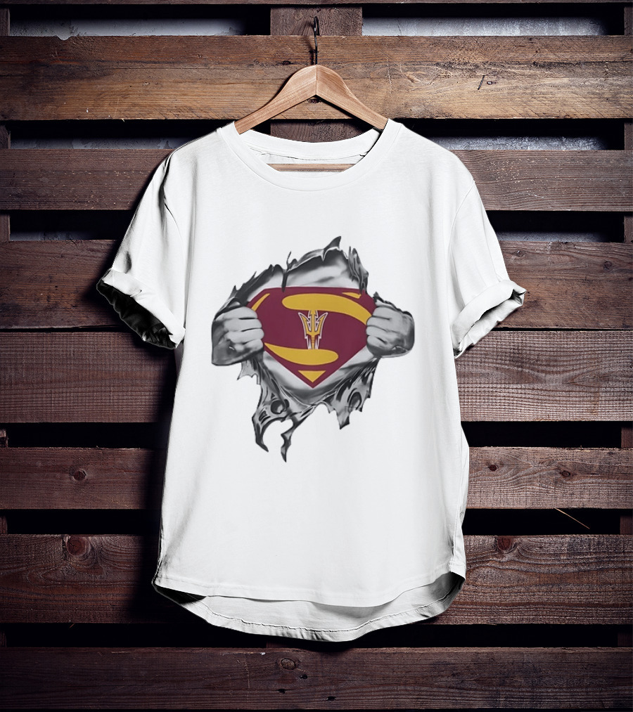 Arizona State Sun Devils Superhero Emblem ASU Fan T-Shirt