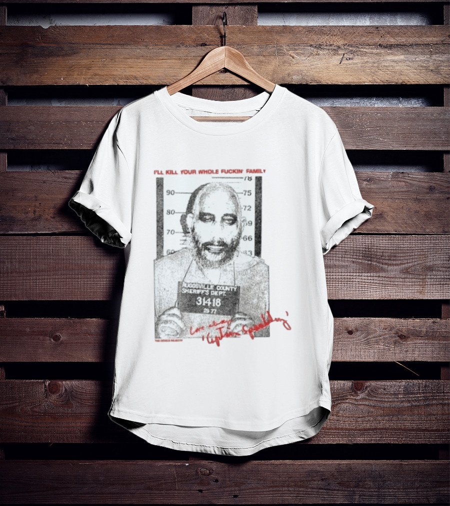 Captain Spaulding The Devil's Rejects Ruggsville County Shot Red T-Shirt