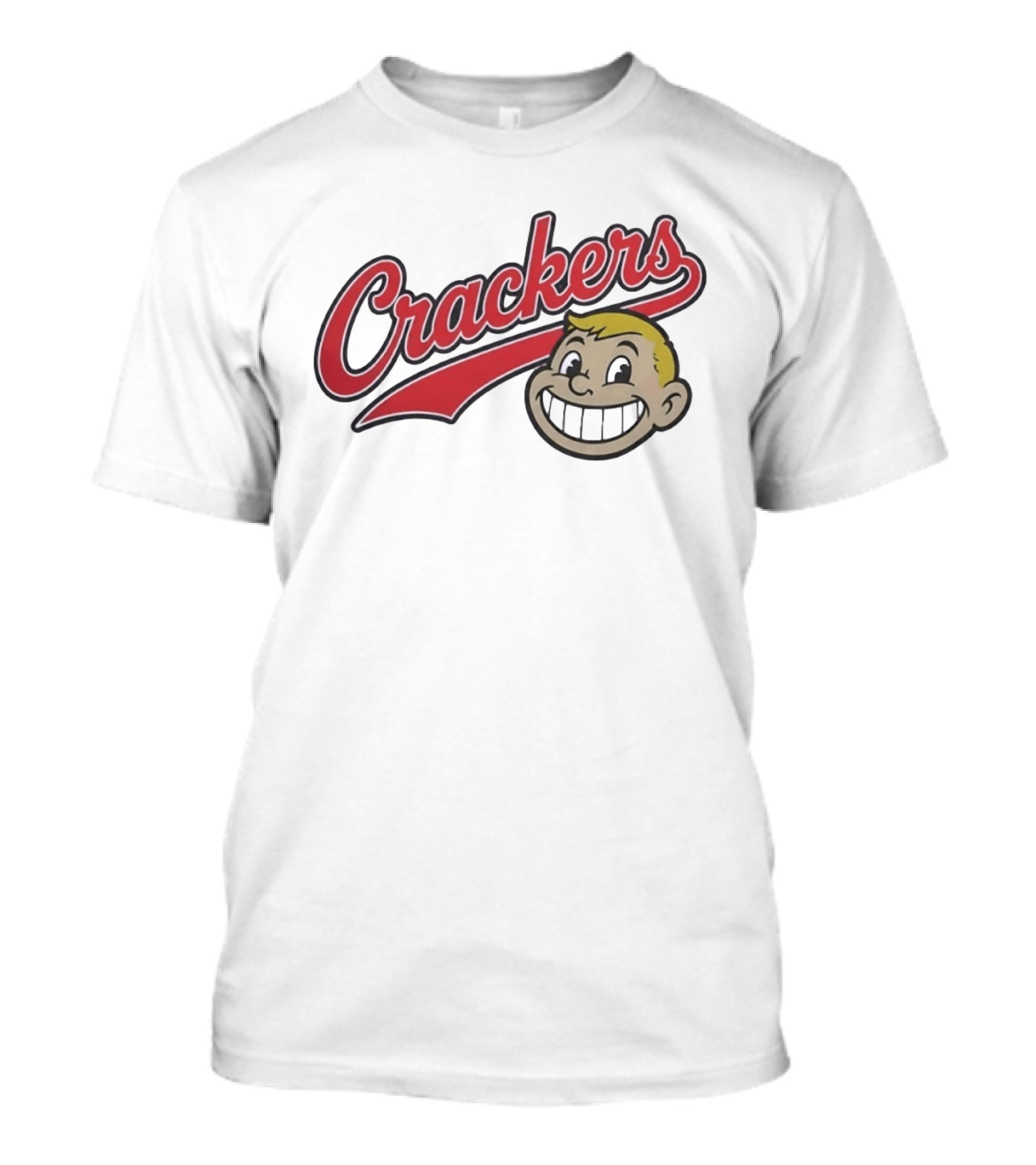 Crackers Vintage Cartoon Style Blonde Boy Smiling T-Shirt