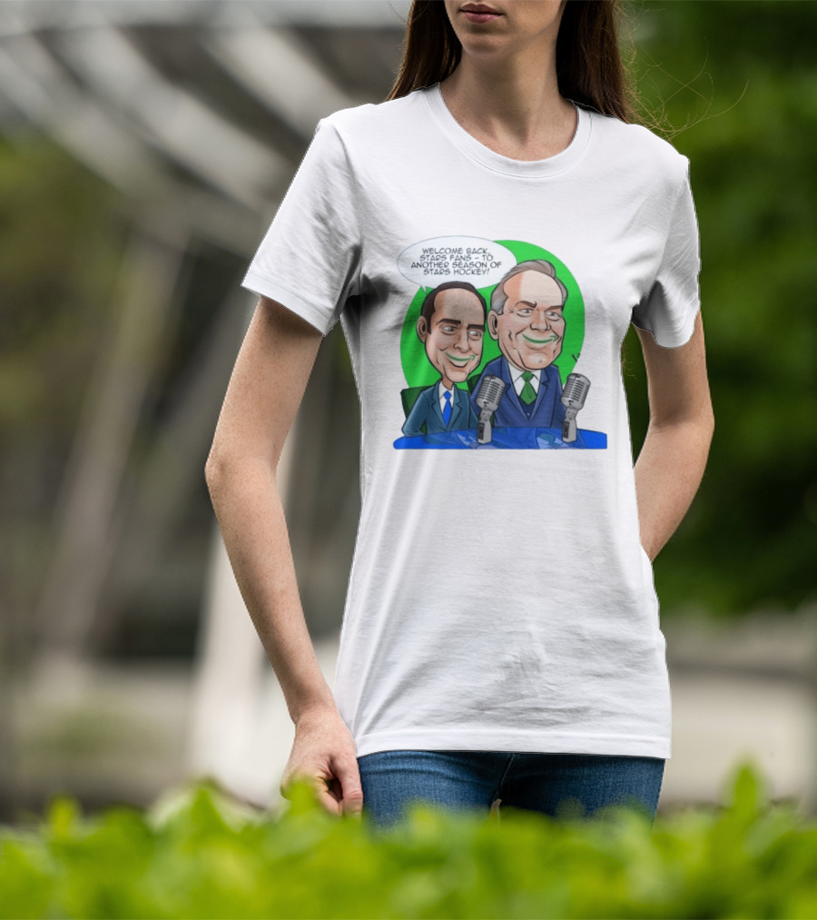 Dallas Stars Prime Time Welcome Back Fans Season Hockey Mic Duo T-Shirt
