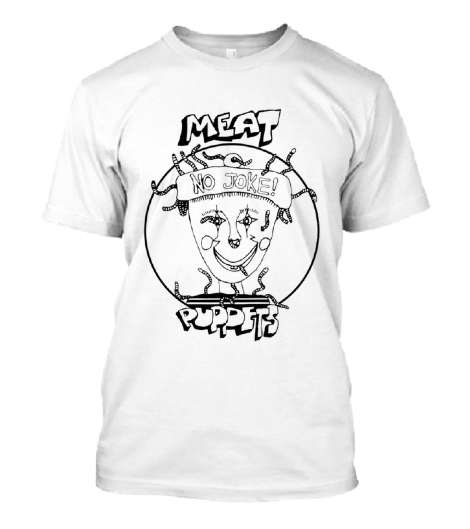 Meat Puppets No Joke Alternative Rock Band Iconic Smiling Face T-Shirt