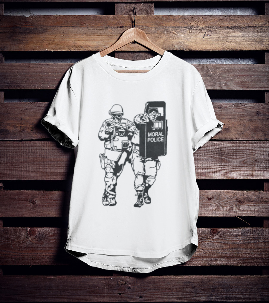 Moral Police Tactical Squad Satire Riot Gear Pose T-Shirt