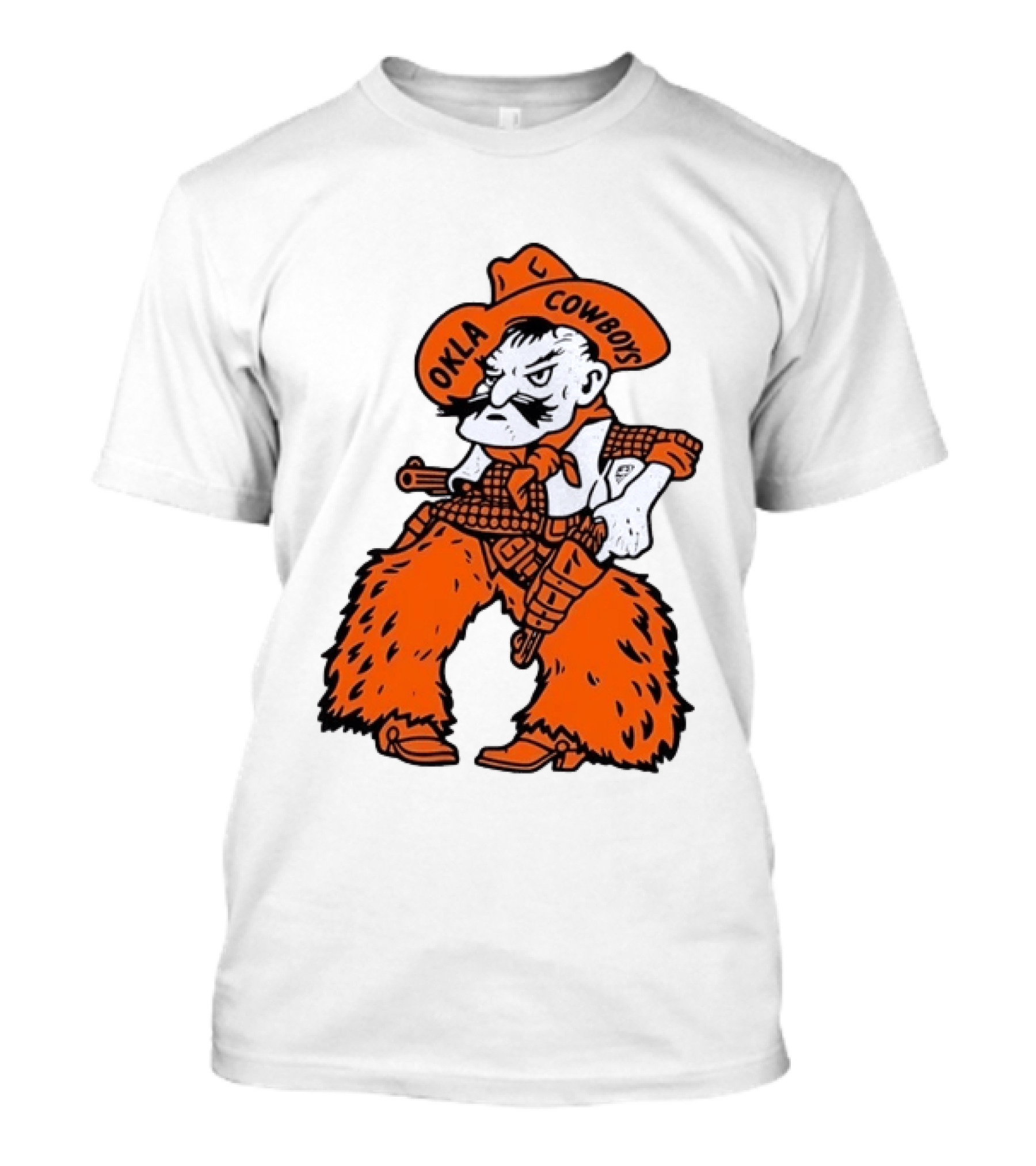 Oklahoma Cowboys Pistol Pete Orange Cowboy T-Shirt