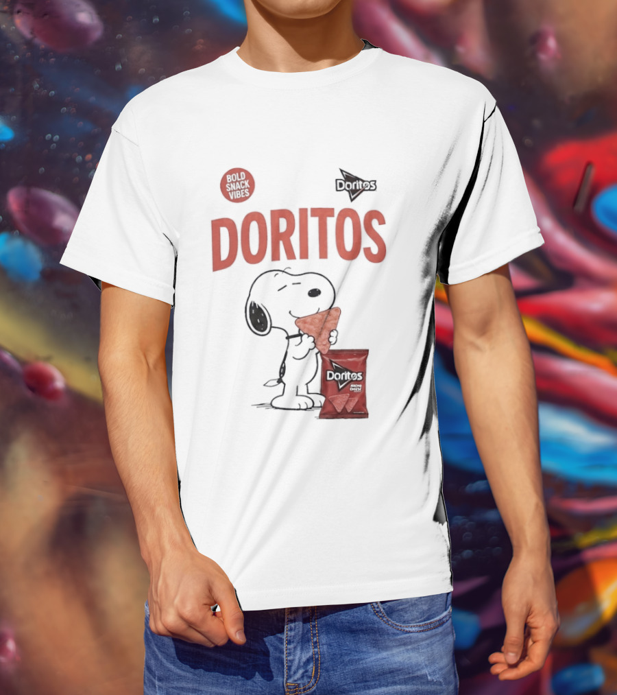 Snoopy Doritos Snack Vibes With Peanuts Cartoon T-Shirt