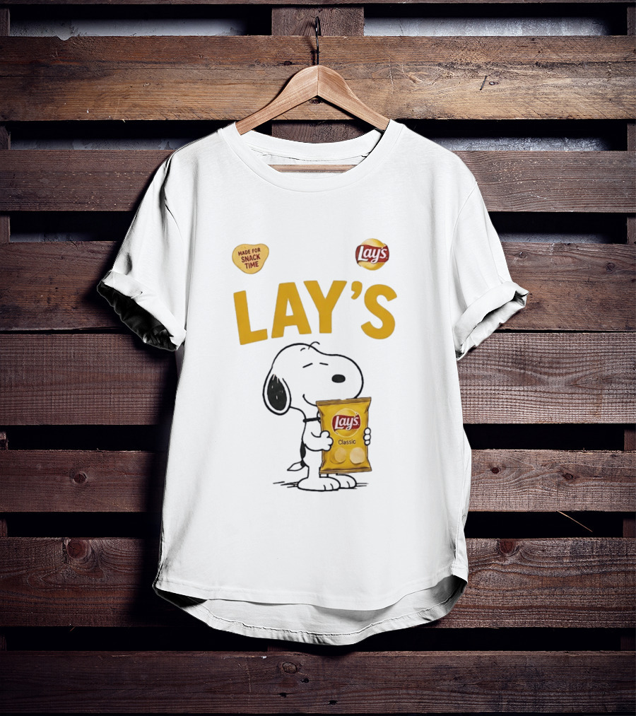 Snoopy Lay's Classic Made For Snack Time Peanuts T-Shirt