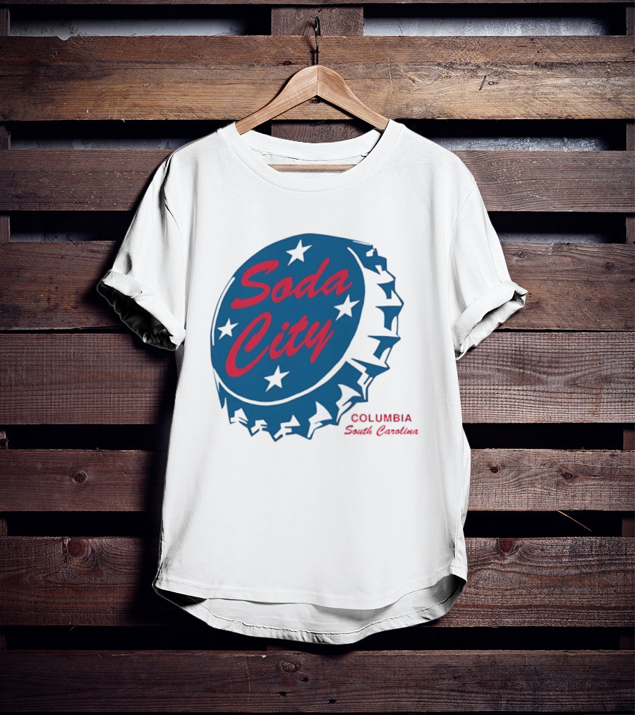 Soda City Columbia South Carolina Bottle Cap Stars T-Shirt