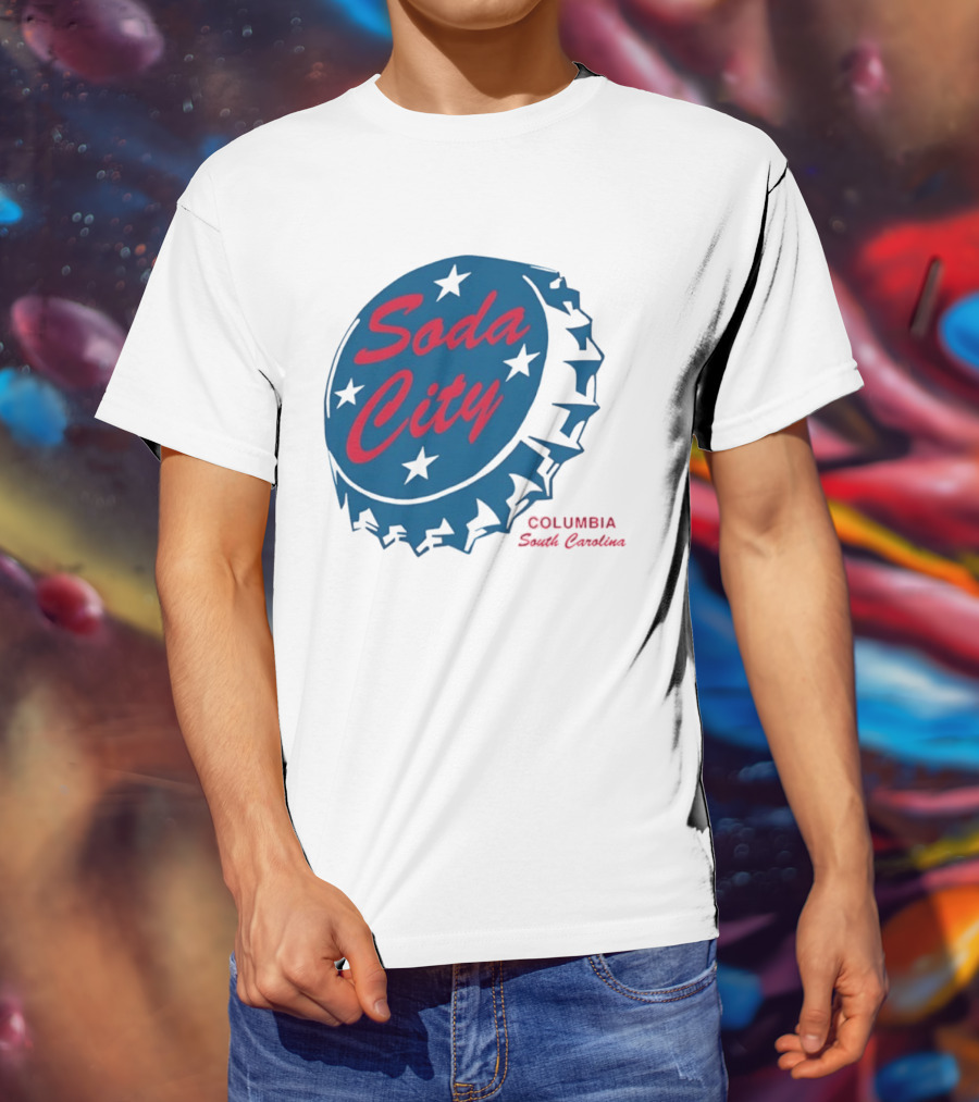Soda City Columbia South Carolina Bottle Cap Stars T-Shirt