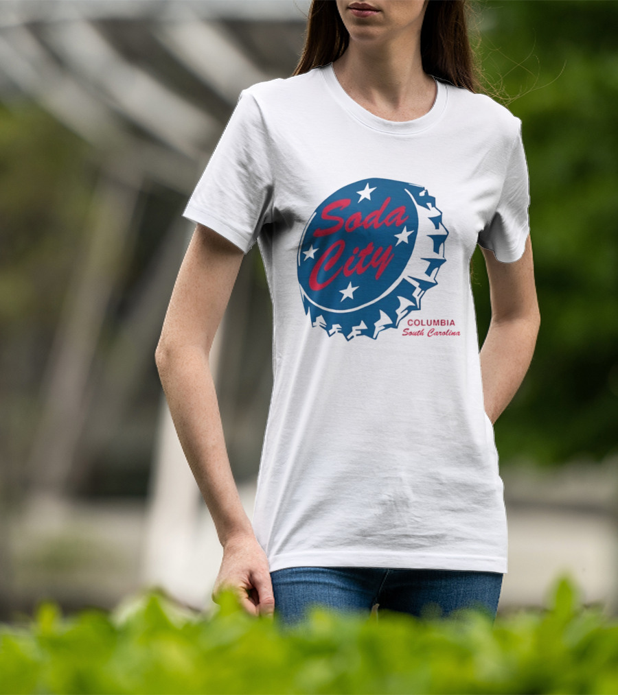 Soda City Columbia South Carolina Bottle Cap Stars T-Shirt