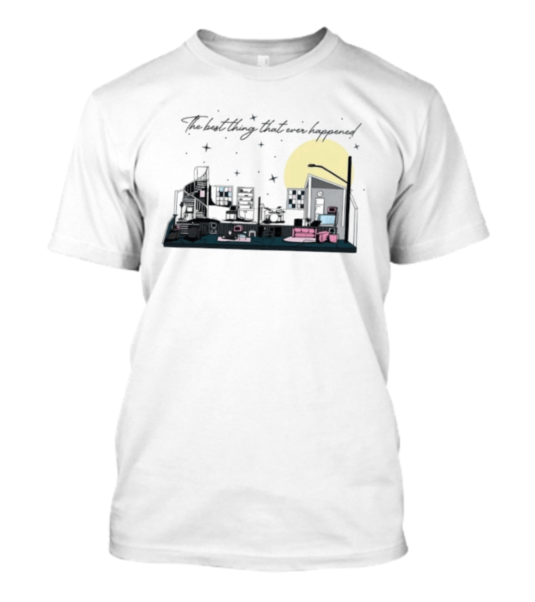 The Best Thing That Ever Happened Cityscape Moon And Stars T-Shirt